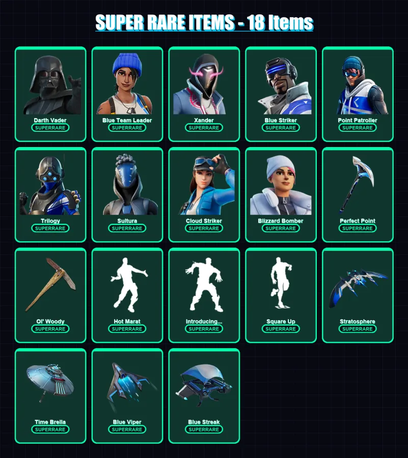[PS4/PS5/XBOX/PC] | Darth Vader | Blue Team Leader | Xander | 135 skin | Lv2698