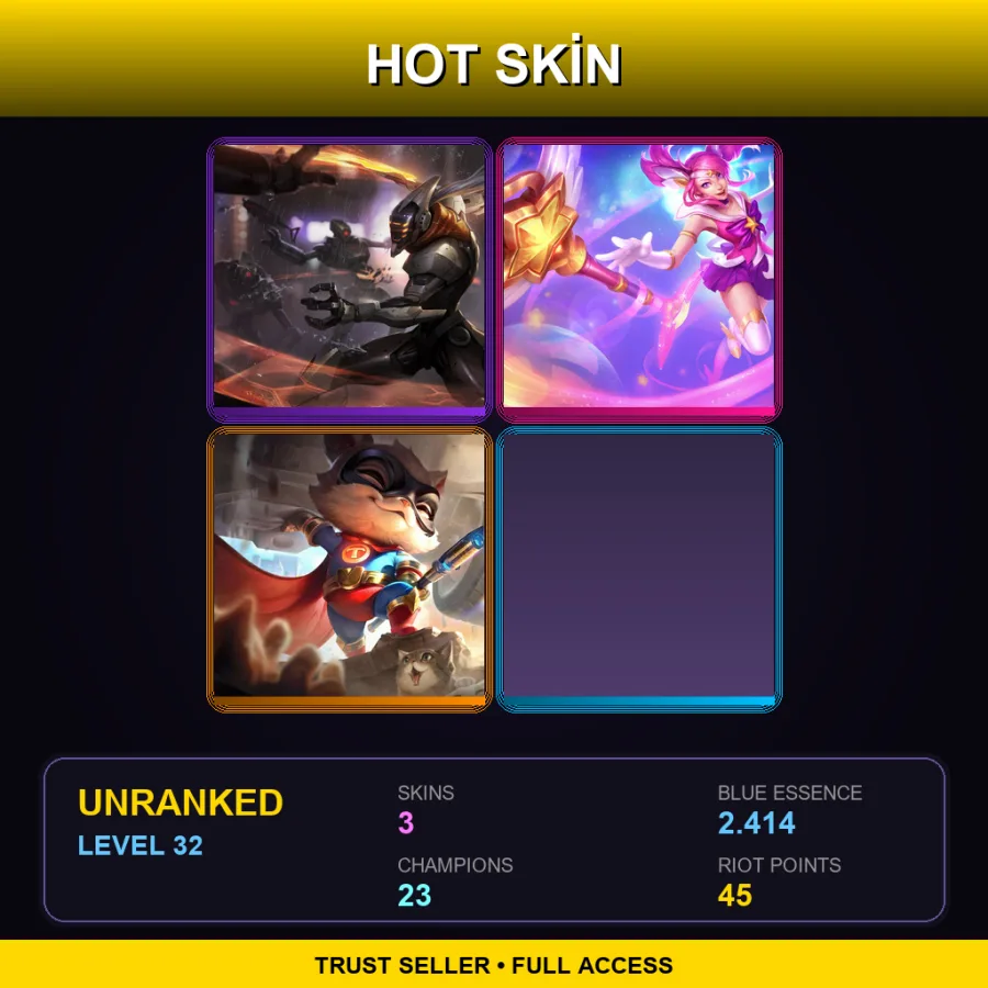 LAS | Lv32 | Unranked | 3 Skin | 23 Champ — Super Teemo