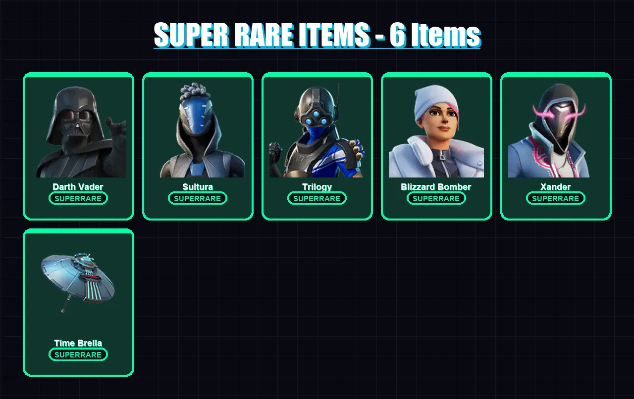 [PC/XBOX/PSN] | Darth Vader | Sultura | Trilogy | Blizzard Bomber | Xander | 146 skin | 172 pickaxe | 155 emote | 137 glider | Lv2510 — Fortnite account