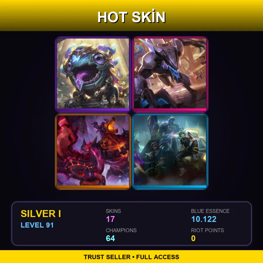 LAS | Lv91 | Silver I | 17 Skin | 64 Champ