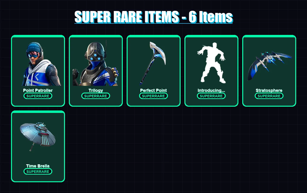 [PS4/PS5/XBOX/PC] | Point Patroller | Trilogy | Santa Dogg | Big Dill | Cassidy Quinn | 19 skin | 72 pickaxe | 43 emote | 56 glider | Lv663