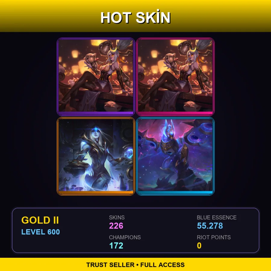 LAS | Lv600 | Gold II | 226 Skin | 172 Champ