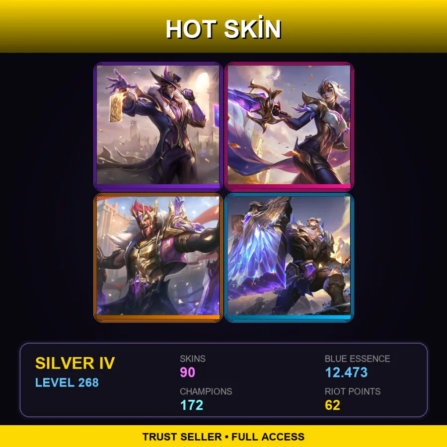 ME | Lv268 | Silver IV | 90 Skin | 172 Champ