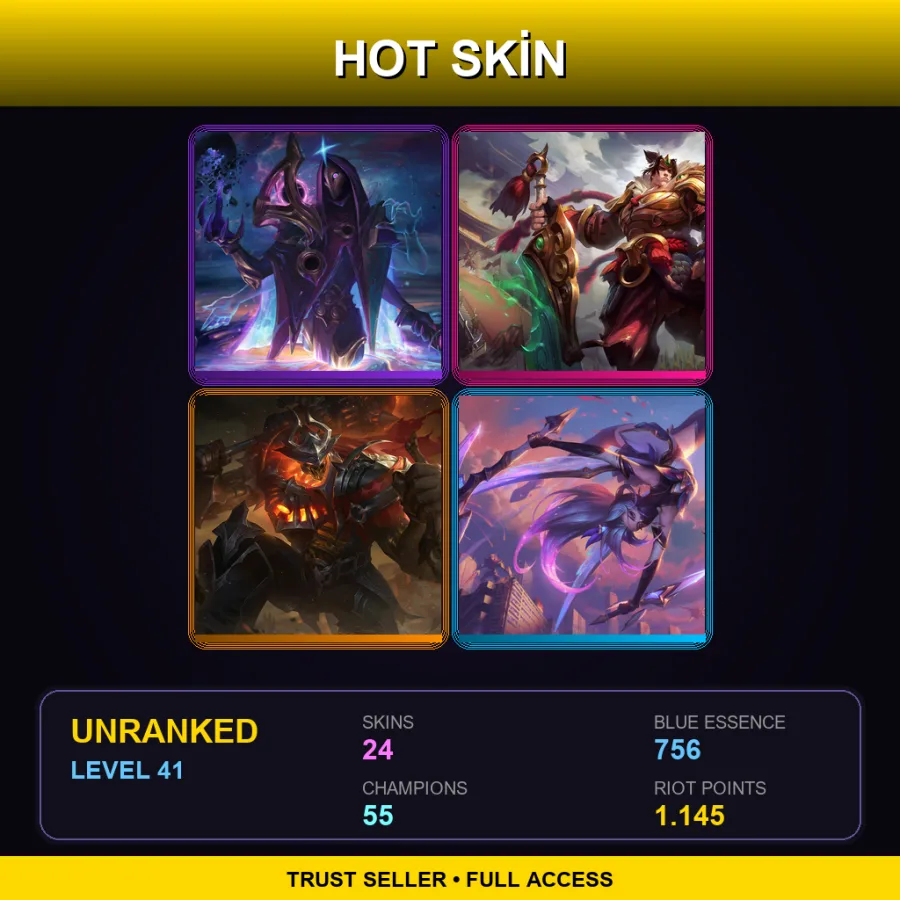 OCE | Lv41 | Unranked | 24 Skin | 55 Champ — Panda Teemo