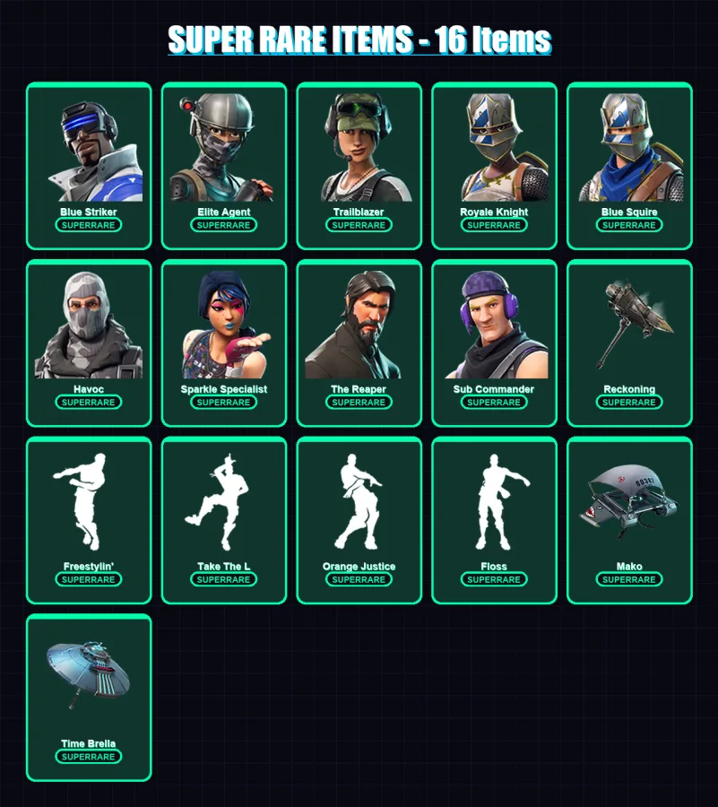 [PC/XBOX/PSN] | Blue Striker | Elite Agent | Trailblazer | Royale Knight | Blue Squire | 86 skin | 85 pickaxe | 83 emote | 91 glider | Lv1287