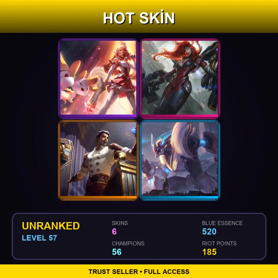 LAS | Lv57 | Unranked | 6 Skin | 56 Champ — Lancer Stratus Wukong