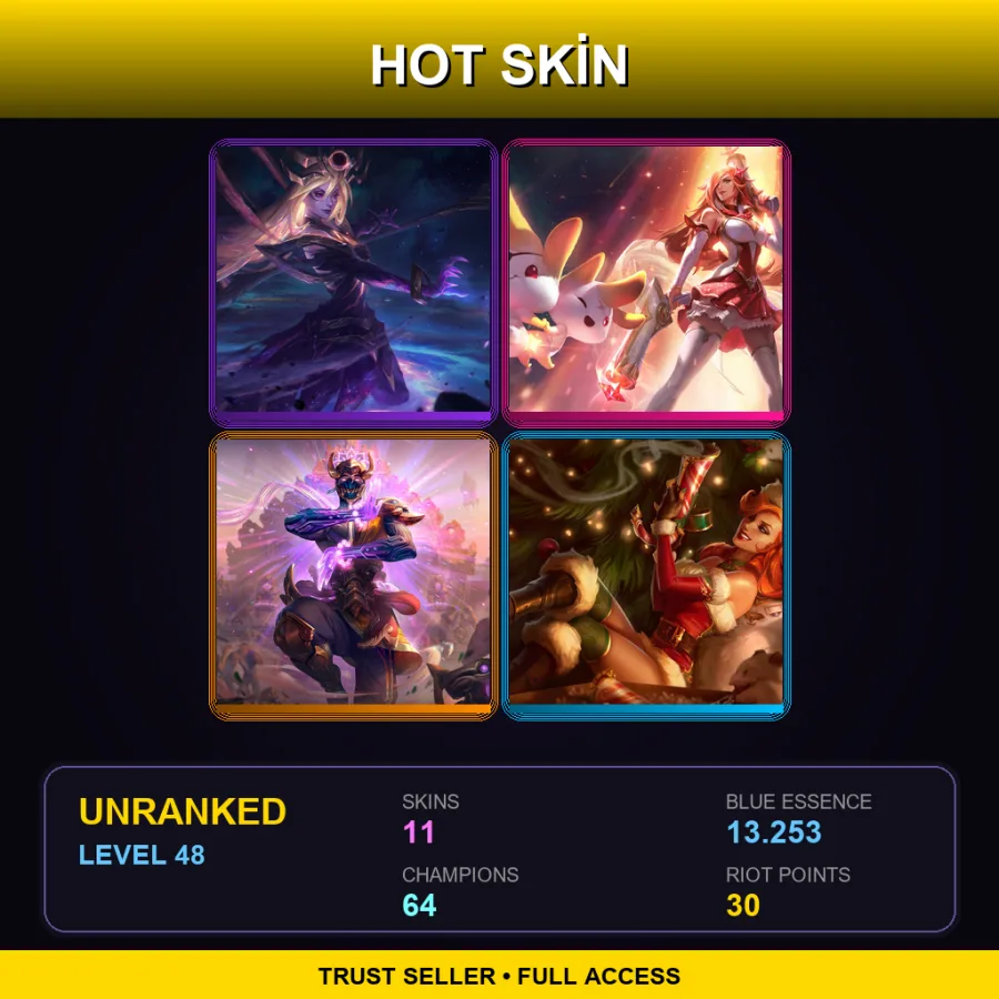 BR | Lv48 | Unranked | 11 Skin | 64 Champ