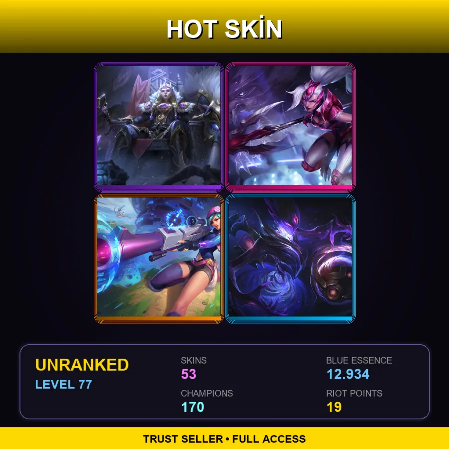 VN | Lv77 | Unranked | 53 Skin | 170 Champ — Ssg Xayah