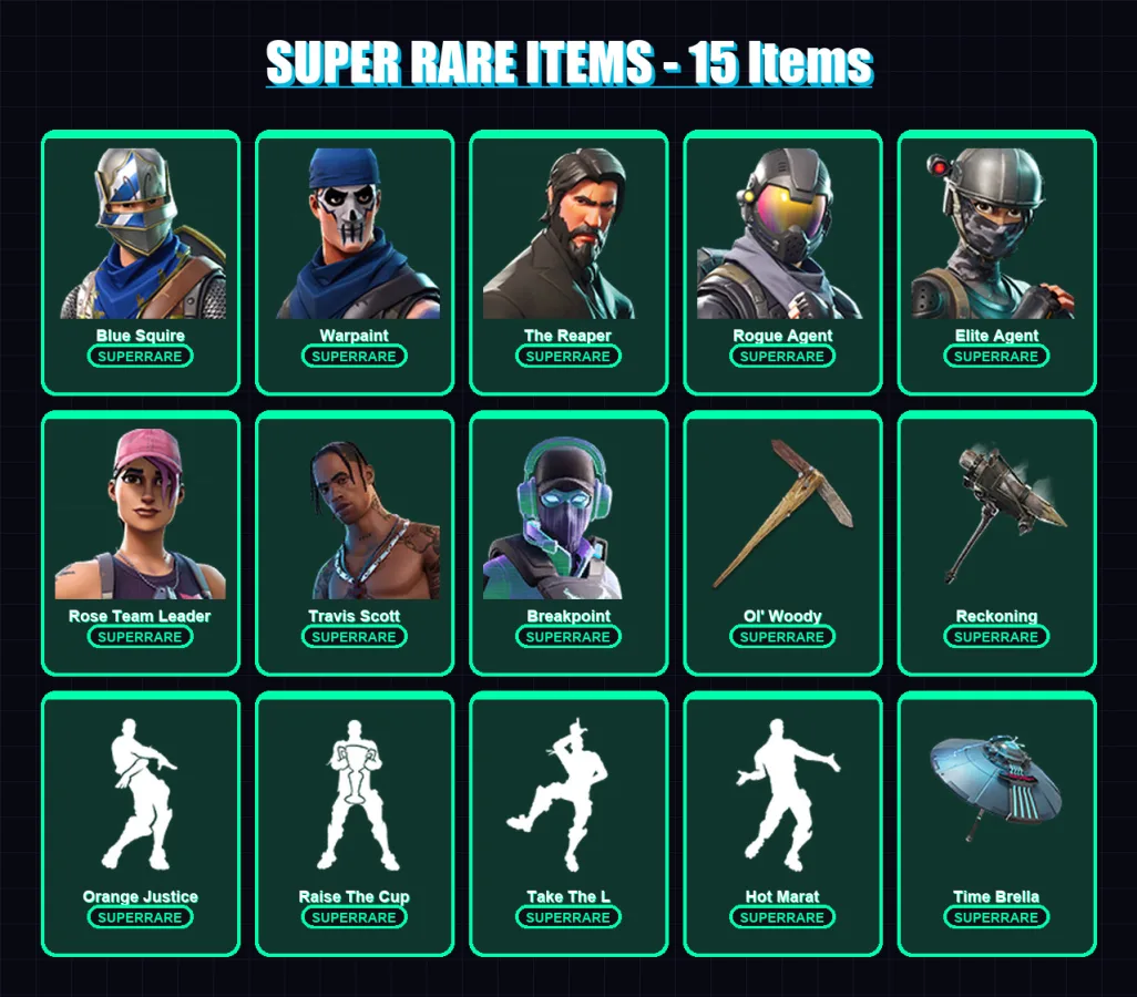 [PC/PSN] | Blue Squire | Warpaint | The Reaper | Rogue Agent | Elite Agent | 134 skin | 129 pickaxe | 117 emote | 129 glider | Lv1485