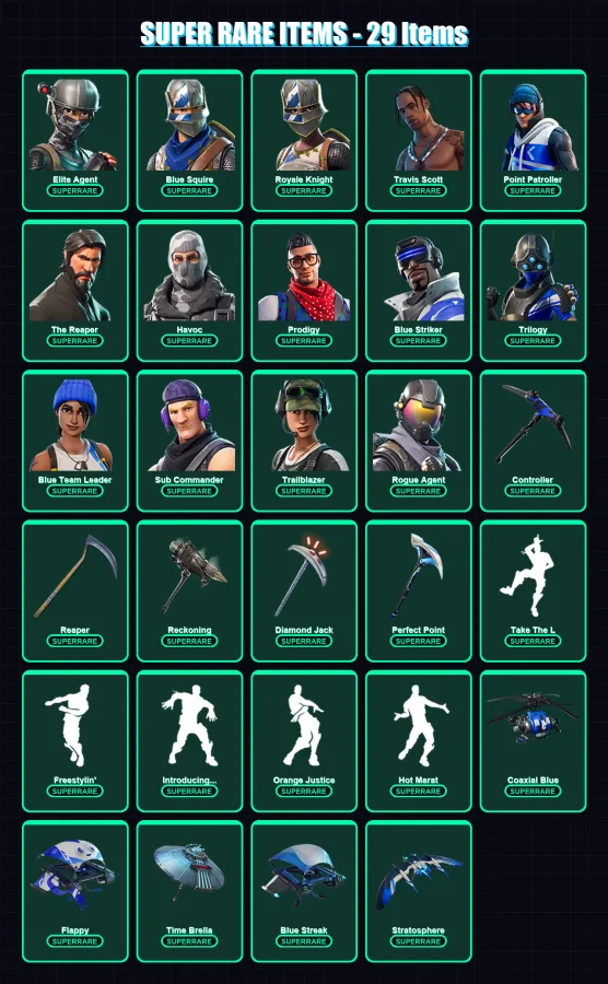 [PS4/PS5/XBOX/PC] | Elite Agent | Blue Squire | Royale Knight | 99 skin | Lv2103 — Fortnite account