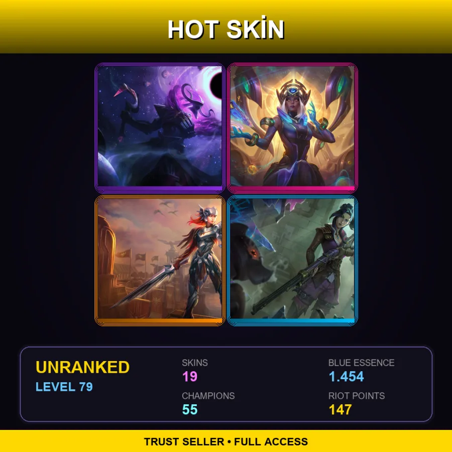 TR | Lv79 | Unranked | 19 Skin | 55 Champ