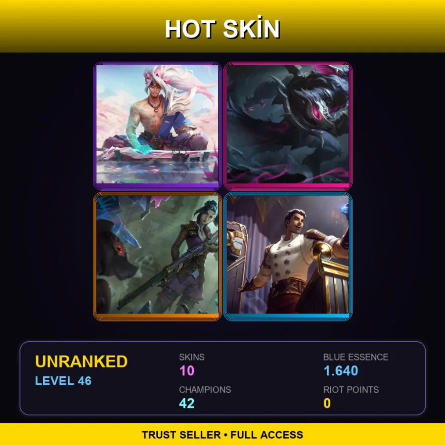EUW | Lv46 | Unranked | 10 Skin | 42 Champ — Spirit Blossom Yasuo