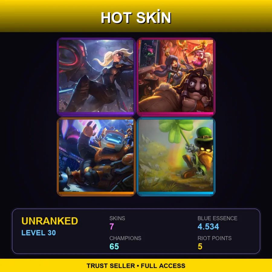 LAN | Lv30 | Unranked | 7 Skin | 65 Champ — Surgeon Shen