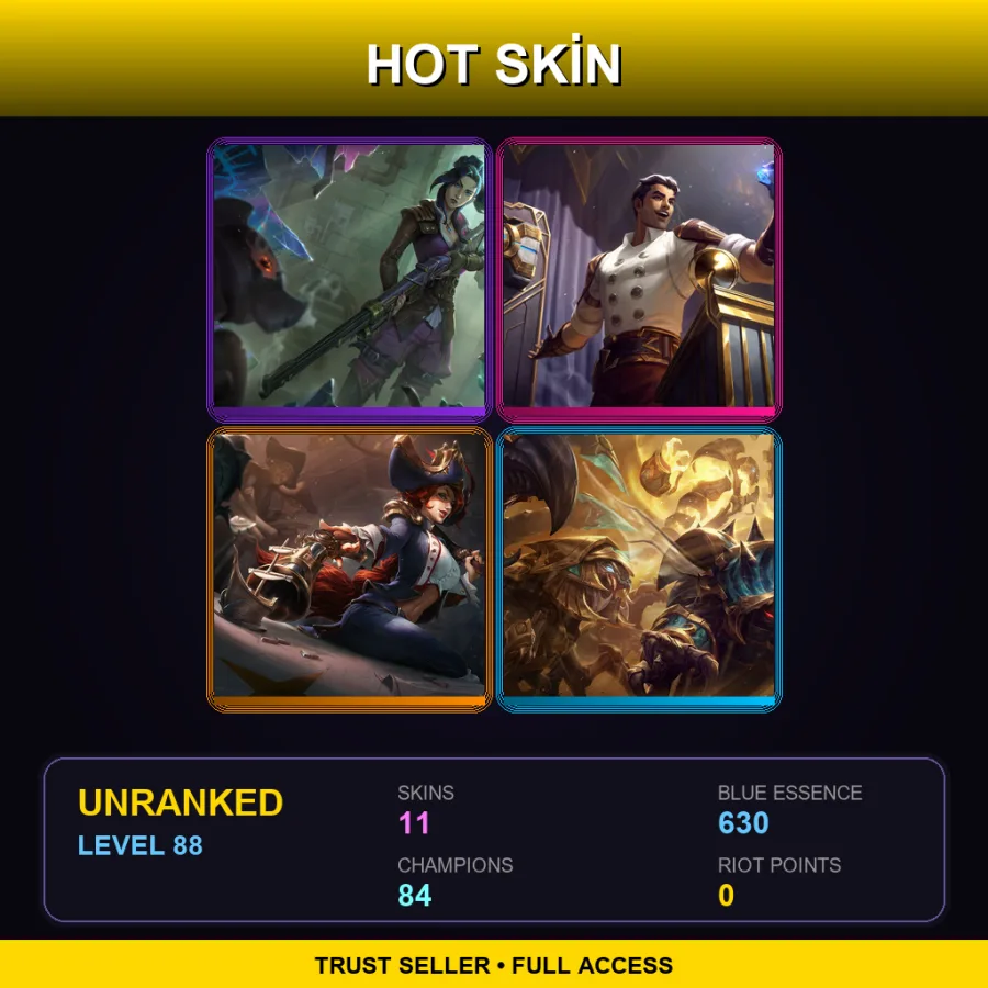 SG | Lv88 | Unranked | 11 Skin | 84 Champ