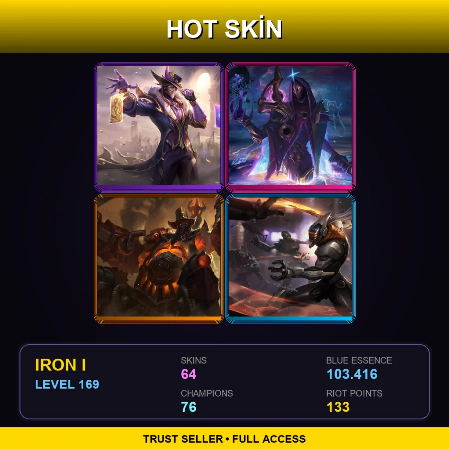 BR | Lv169 | Iron I | 64 Skin | 76 Champ