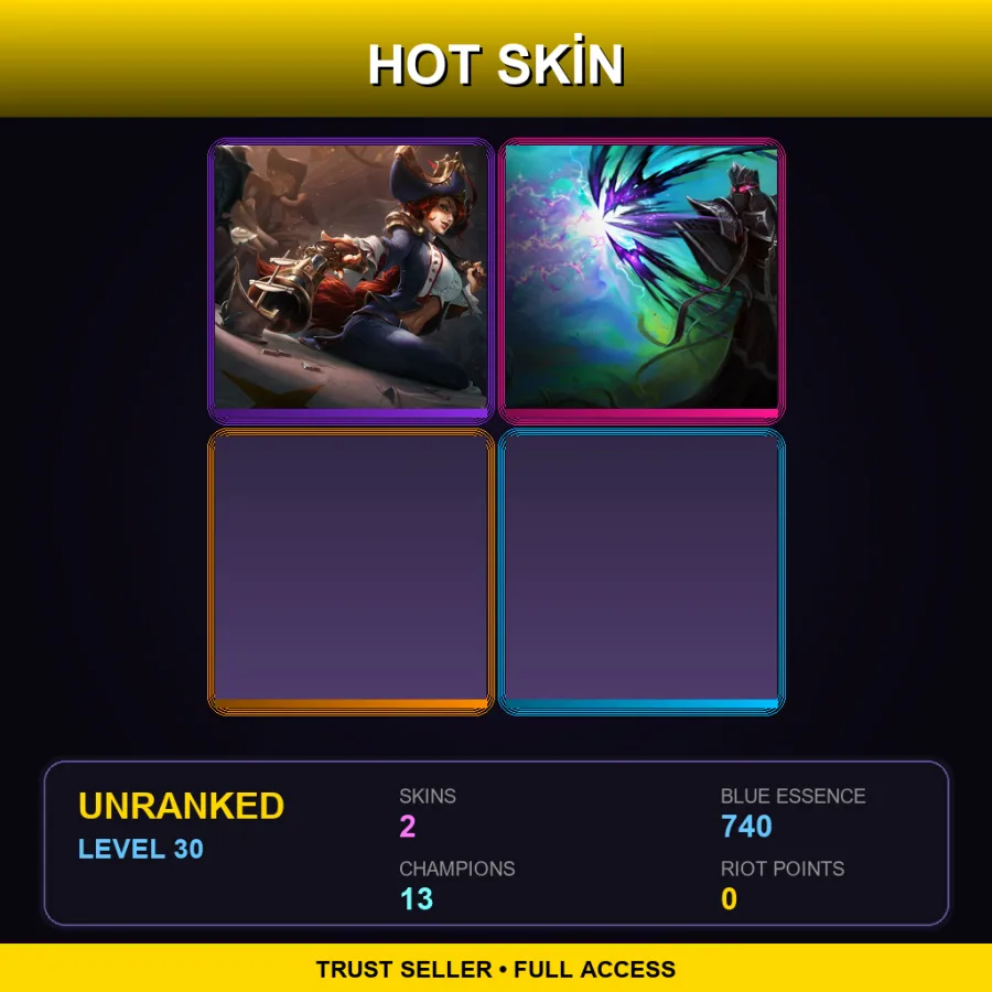 LAS | Lv30 | Unranked | 2 Skin | 13 Champ — LoL account