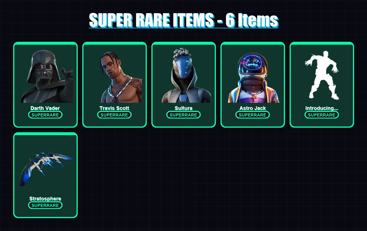 [PS4/PS5/XBOX/PC] | Darth Vader | Travis Scott | Sultura | Astro Jack | Snap | 174 skin | 232 pickaxe | 187 emote | 158 glider | Lv3004