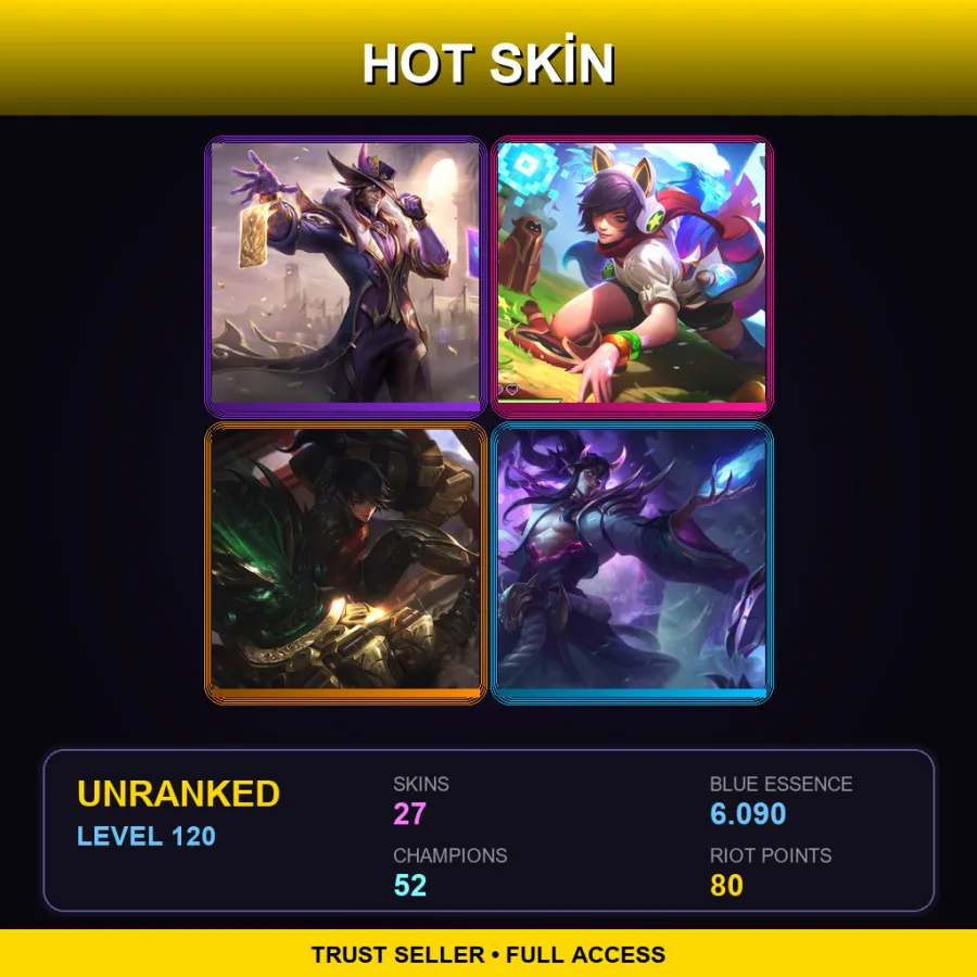 LAS | Lv120 | Unranked | 27 Skin | 52 Champ — Ashen Lord Aurelion Sol