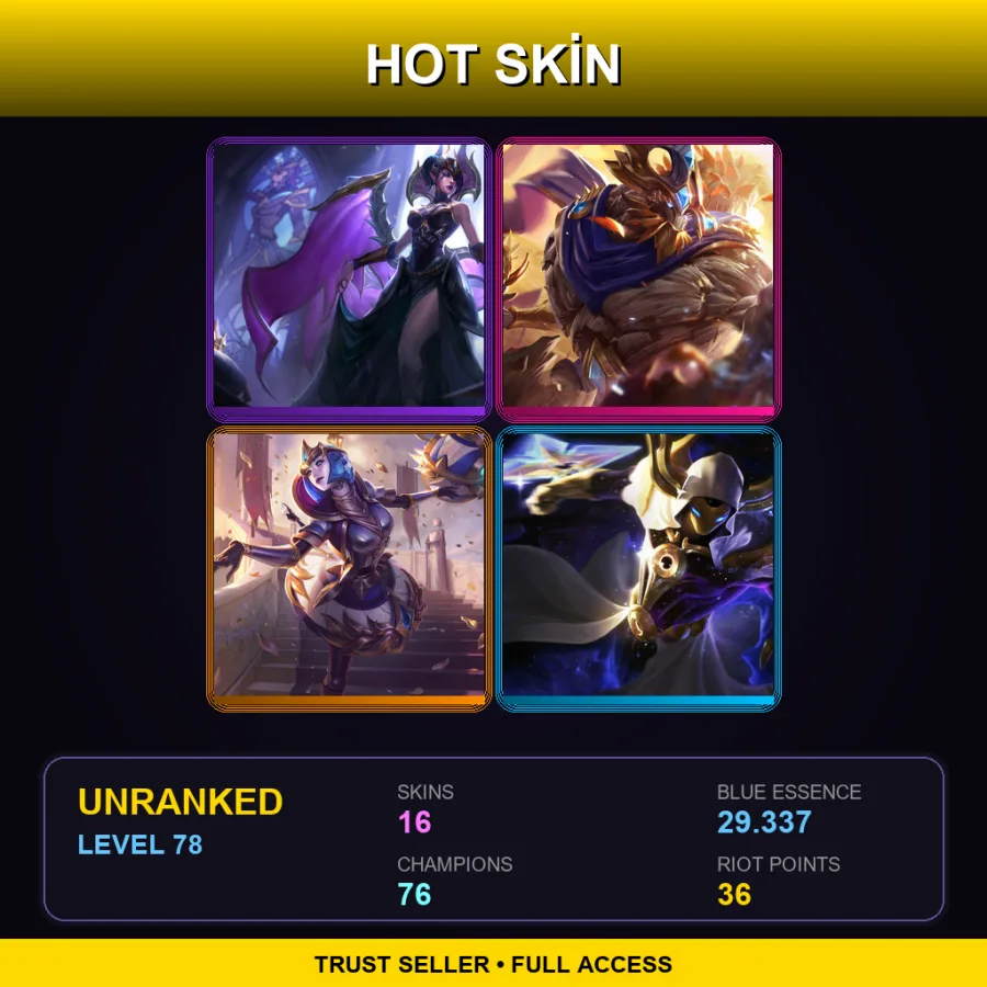 LAS | Lv78 | Unranked | 16 Skin | 76 Champ — Commando Garen