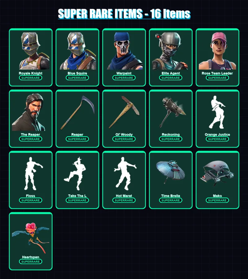 [PC/XBOX/PSN] | Royale Knight | Blue Squire | Warpaint | Elite Agent | Rose Team Leader | 92 skin | 66 pickaxe | 109 emote | 74 glider | Lv1113 — Fortnite account