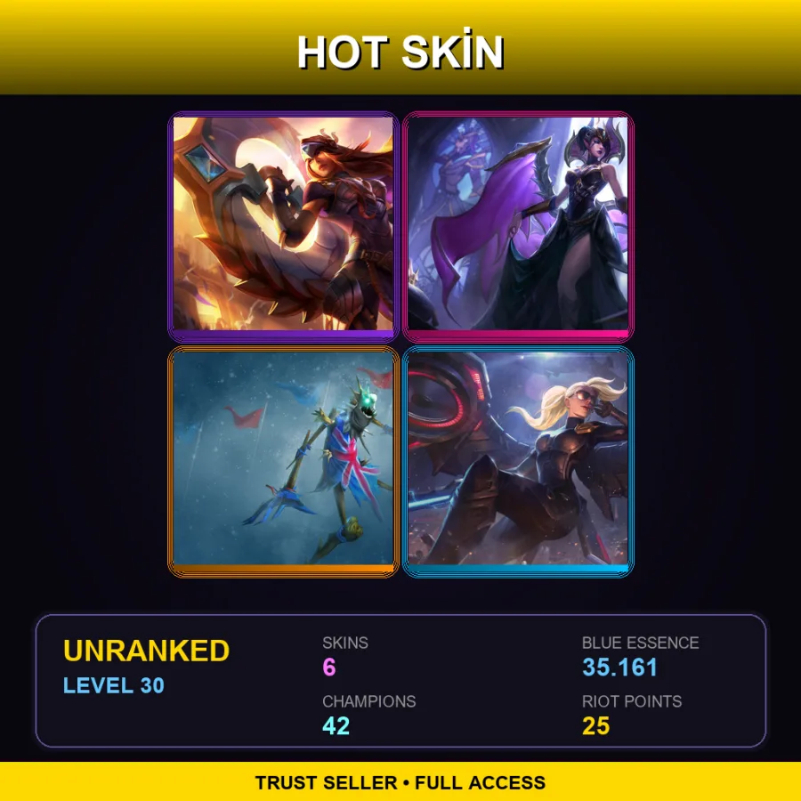 LAS | Lv30 | Unranked | 6 Skin | 42 Champ