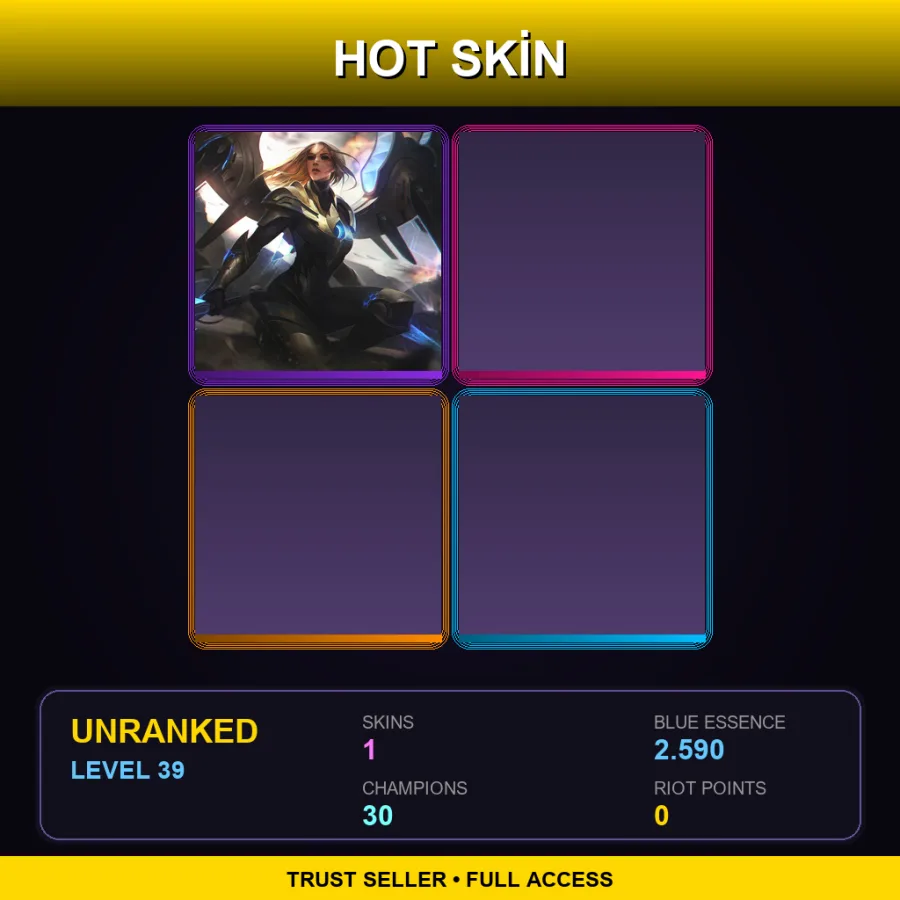 EUW | Lv39 | Unranked | 1 Skin | 30 Champ