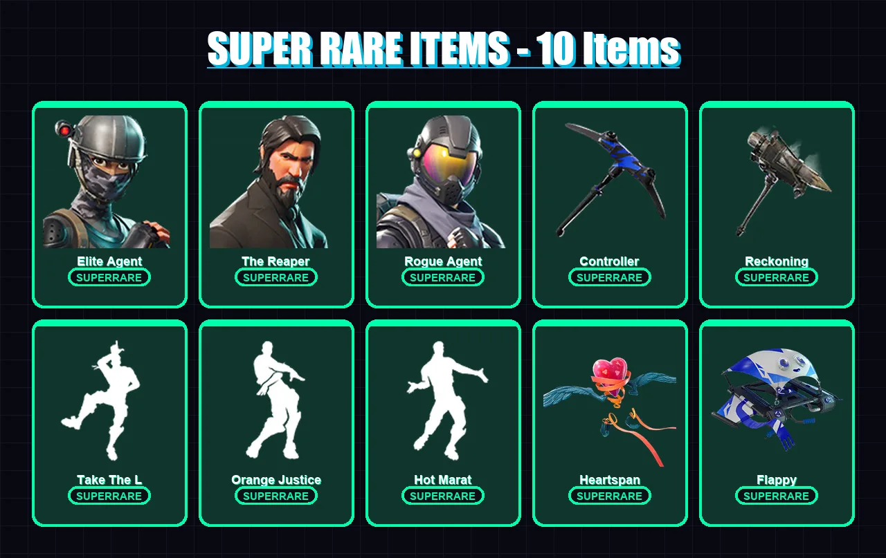 [PS4/PS5/XBOX/PC] | Elite Agent | The Reaper | Rogue Agent | Luxe | The Prisoner | 60 skin | 50 pickaxe | 72 emote | 53 glider | Lv711