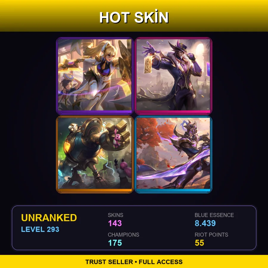 EUNE | Lv293 | Unranked | 143 Skin | 175 Champ — Dunkmaster Darius