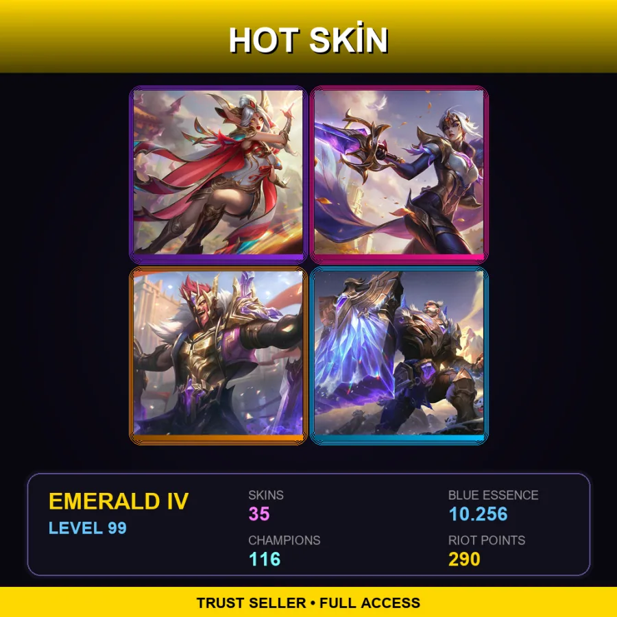 JP | Lv99 | Emerald IV | 35 Skin | 116 Champ