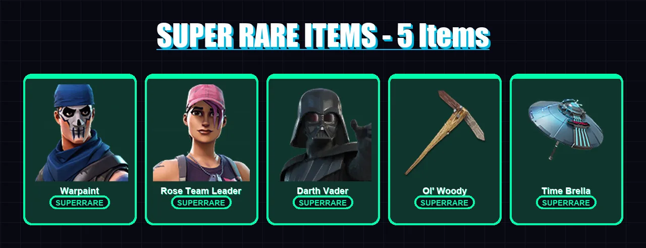 [PC/PSN] | Warpaint | Rose Team Leader | Darth Vader | Snap | Nezumi | 27 skin | 40 pickaxe | 27 emote | 39 glider | Lv498