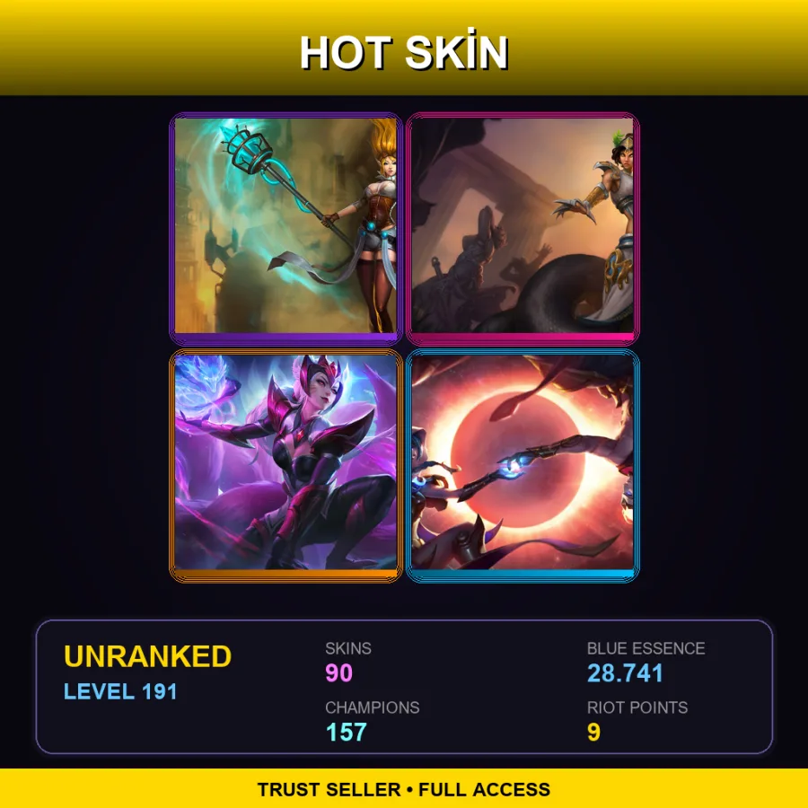 VN | Lv191 | Unranked | 90 Skin | 157 Champ