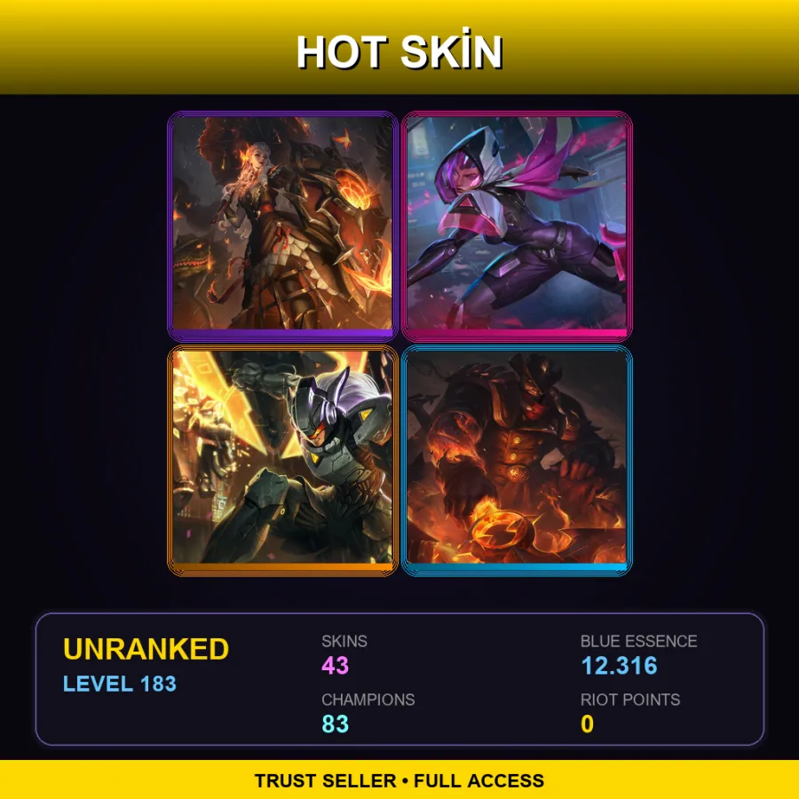 LAS | Lv183 | Unranked | 43 Skin | 83 Champ