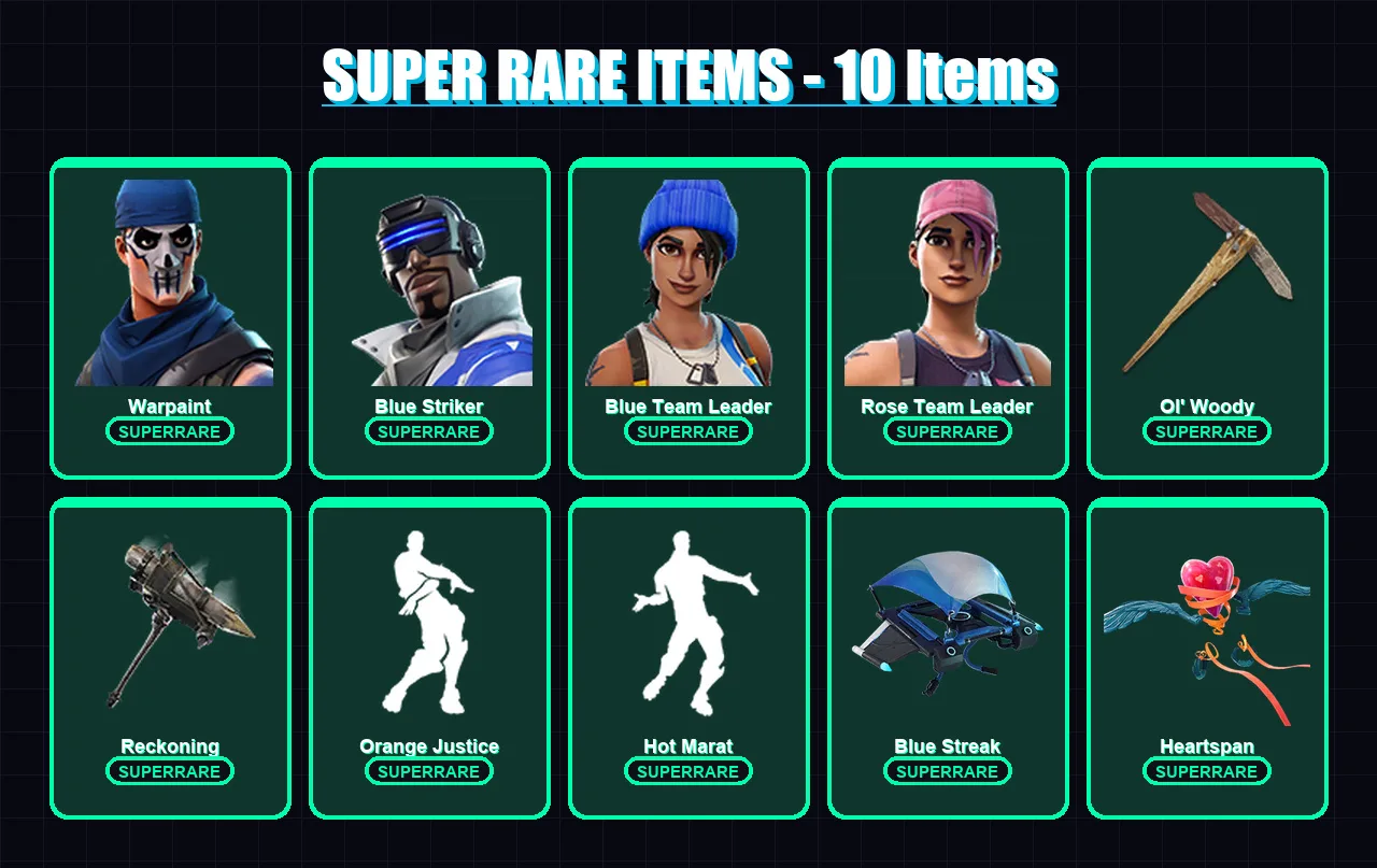 [PC/XBOX/PSN] | Warpaint | Blue Striker | Blue Team Leader | Rose Team Leader | Catalyst | 135 skin | 97 pickaxe | 105 emote | 101 glider | Lv1531
