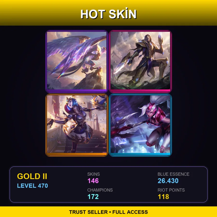 VN | Lv470 | Gold II | 146 Skin | 172 Champ