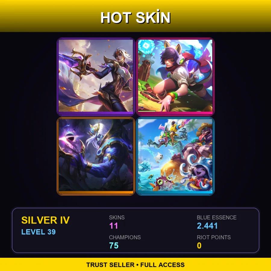 TR | Lv39 | Silver IV | 11 Skin | 75 Champ