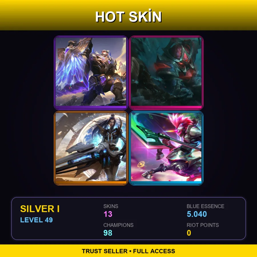 TR | Lv49 | Silver I | 13 Skin | 98 Champ