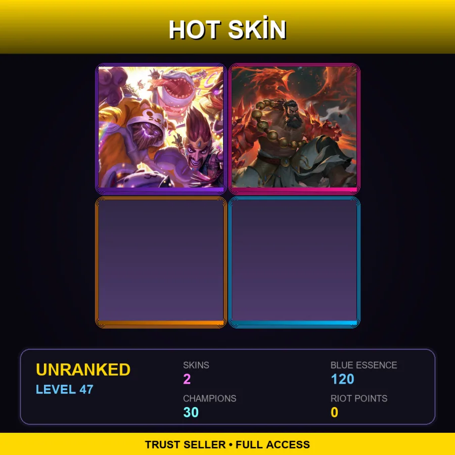 EUW | Definitely Not Vel'Koz | Spirit Guard Udyr | 2 Skin | 30 Champ | Lv47