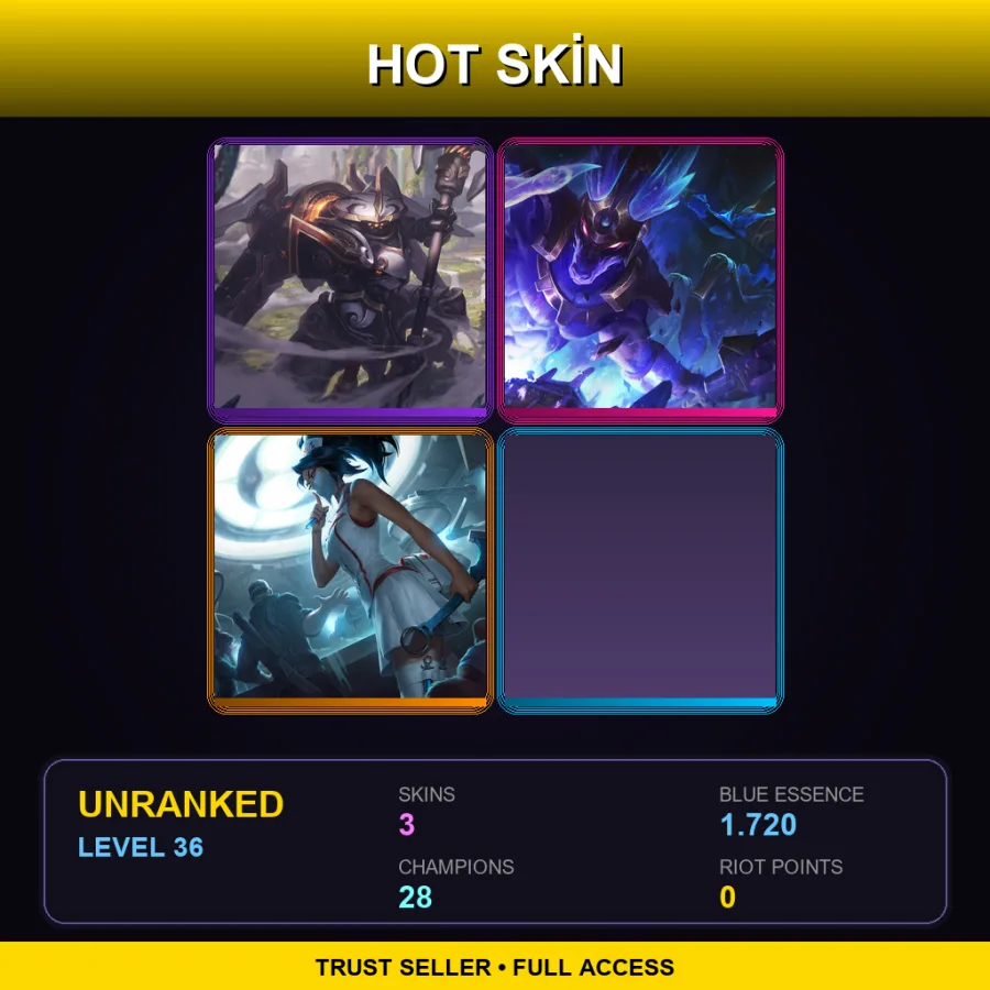 EUNE | Lv36 | Unranked | 3 Skin | 28 Champ