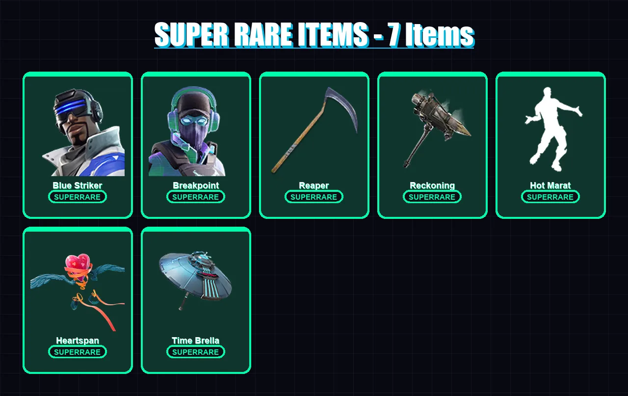 [PS4/PS5/XBOX/PC] | Blue Striker | Breakpoint | The Ageless | Frozen Raven | Twyn | 137 skin | 208 pickaxe | 188 emote | 171 glider | Lv4027