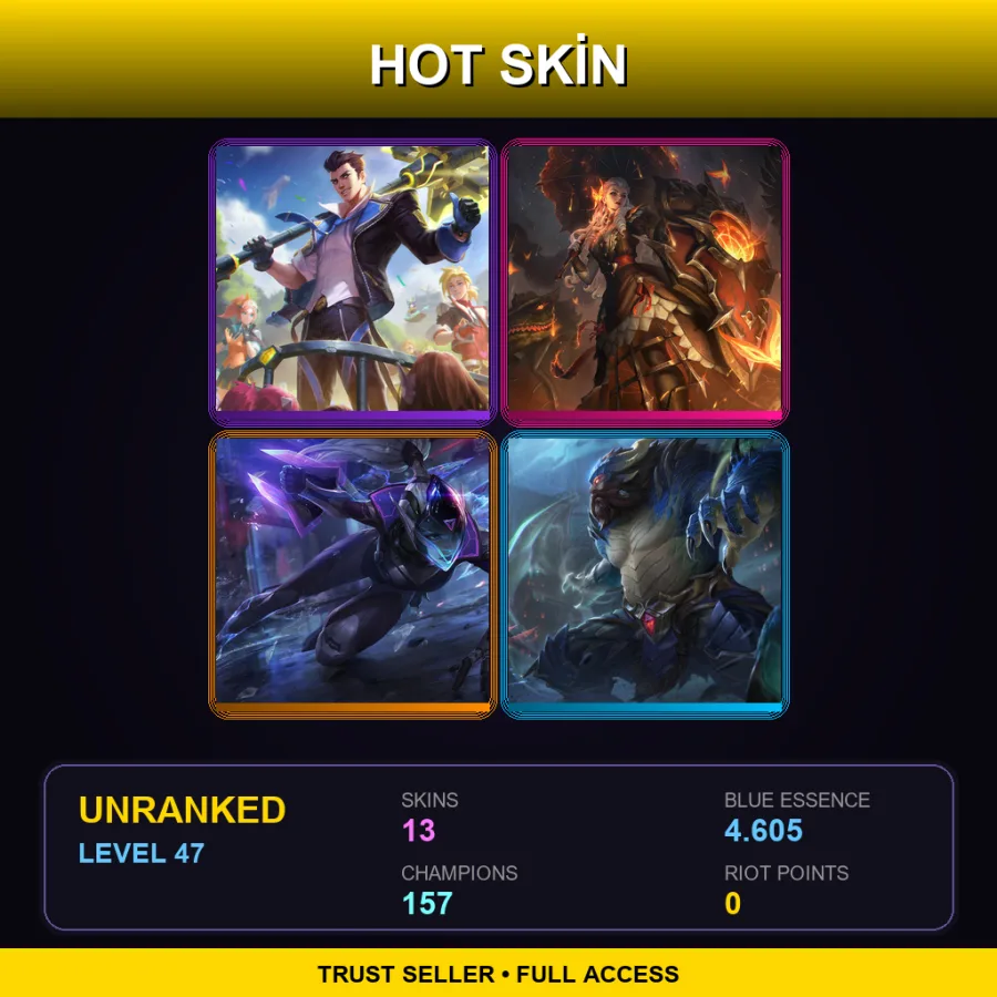 VN | Lv47 | Unranked | 13 Skin | 157 Champ — Super Teemo