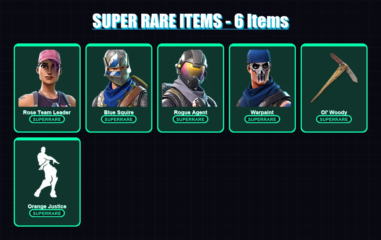 [PS4/PS5/XBOX/PC] | Rose Team Leader | Blue Squire | Rogue Agent | Warpaint | Carbide | 10 skin | 7 pickaxe | 7 emote | 8 glider | Lv74 — Fortnite account