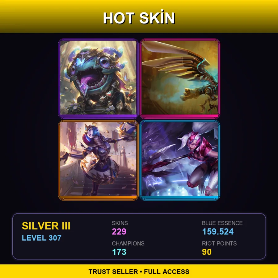 BR | Lv307 | Silver III | 229 Skin | 173 Champ