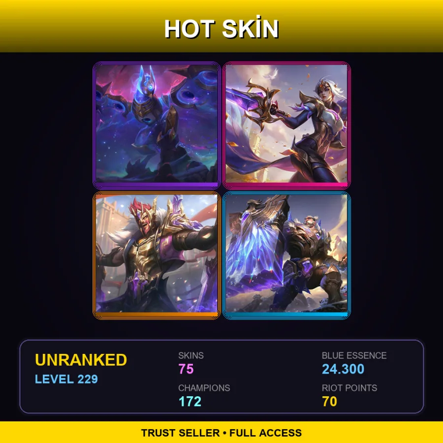 TR | Lv229 | Unranked | 75 Skin | 172 Champ — Victorious Braum
