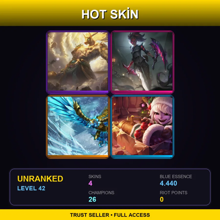 NA | Lv42 | Unranked | 4 Skin | 26 Champ