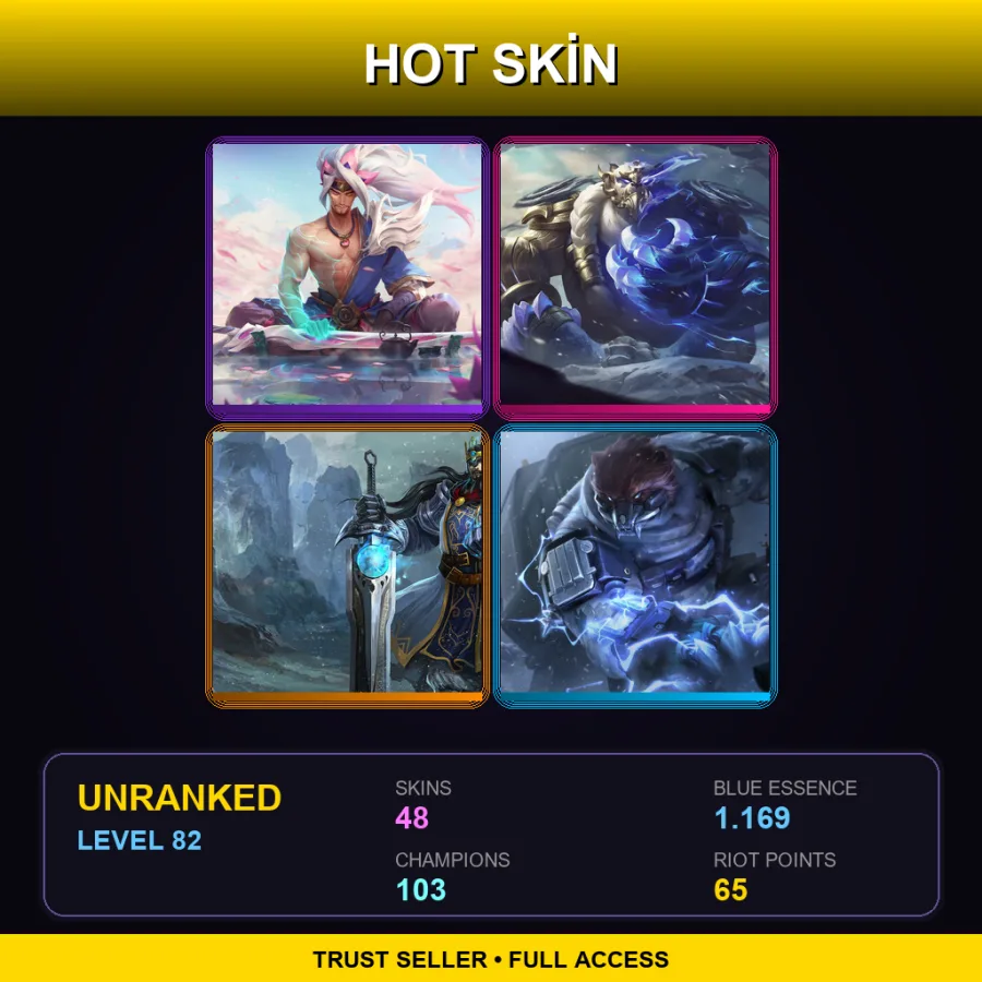 EUW | Lv82 | Unranked | 48 Skin | 103 Champ