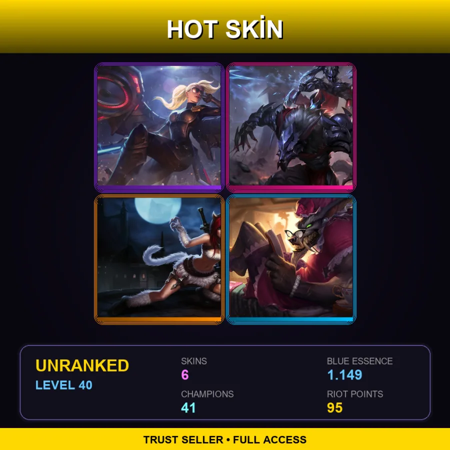 TR | Lv40 | Unranked | 6 Skin | 41 Champ