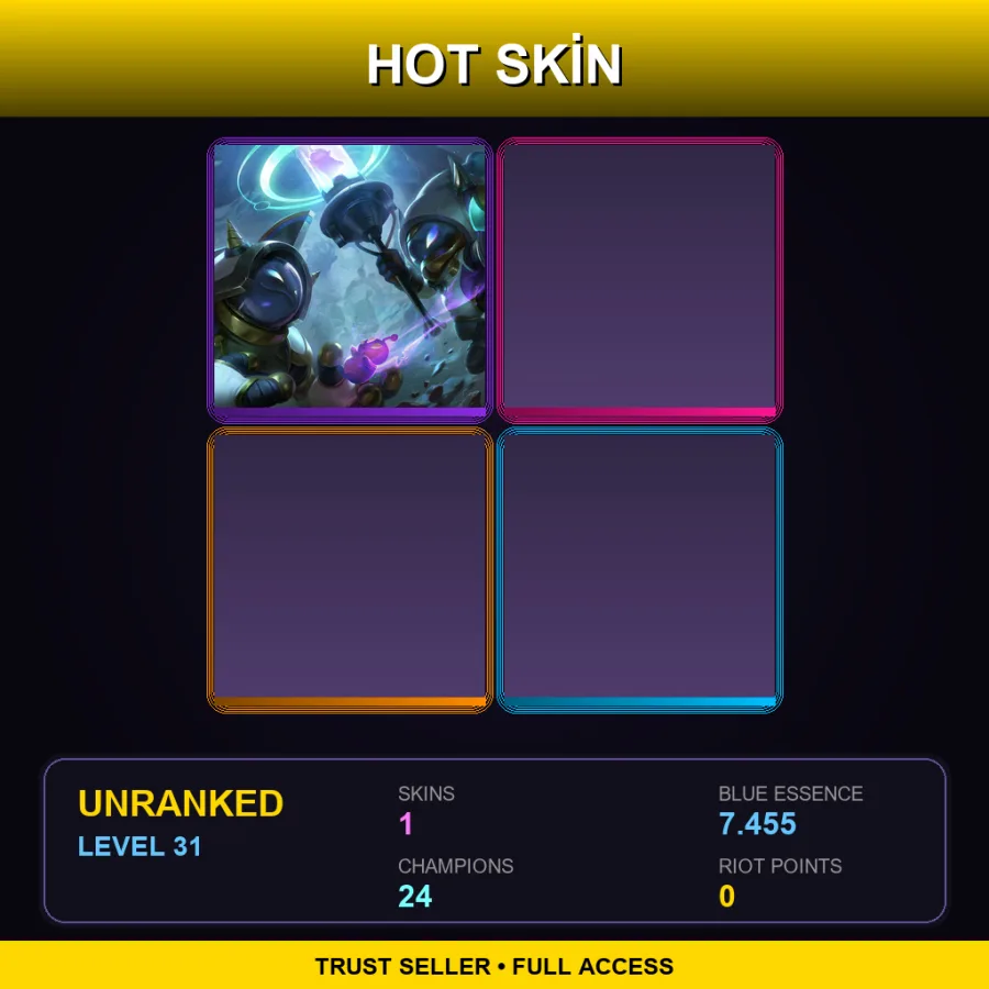 LAN | Lv31 | Unranked | 1 Skin | 24 Champ
