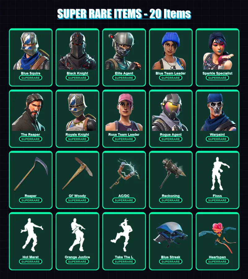 [PC/XBOX/PSN] | Blue Squire | Black Knight | Elite Agent | 190 skin | Lv2161