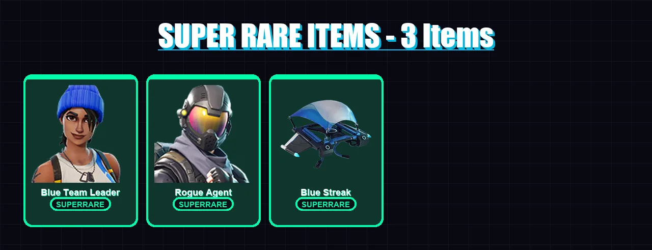 [PC/XBOX] | Blue Team Leader | Rogue Agent | Raven | Hades | Ark | 33 skin | 44 pickaxe | 31 emote | 38 glider | Lv479