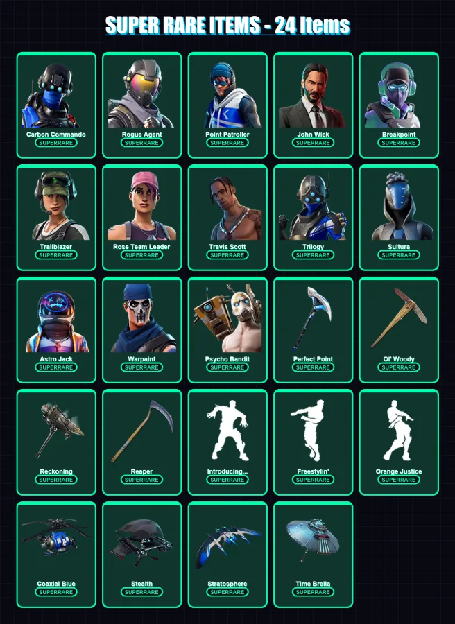 [PS4/PS5/XBOX/PC] | Carbon Commando | Rogue Agent | Point Patroller | 236 skin | Lv1595